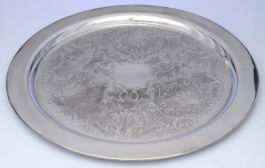 504 (Silverplate, Hollowware) Round Tray For Punch Bowl by Poole Silver -1
