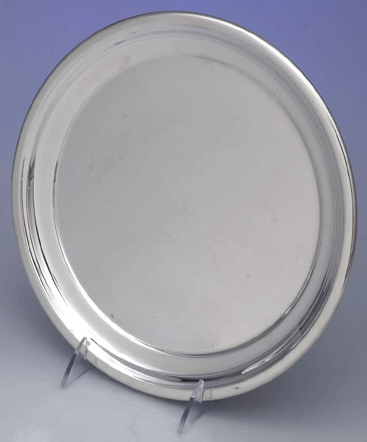 128 (Silverplate, Hollowware) 10" Round Tray by Poole Silver -1