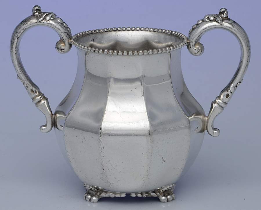 342 (Silverplate, Hollowware) Silverplate Open Sugar Bowl by Pairpoint Mfg Co-1