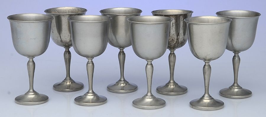 2154 (Pewter, Hollowware) (Set of 8) Wine Goblet by Preisner-1