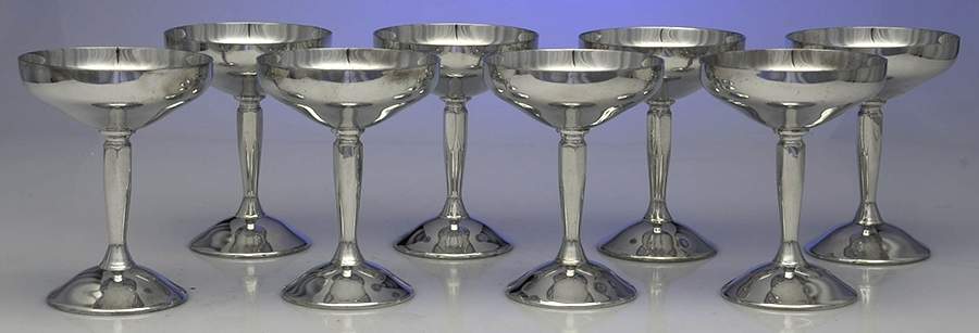 PLO3 (Silverstone, Hollowware) Champagne/Sherbet - Set of 8 by Plator-1
