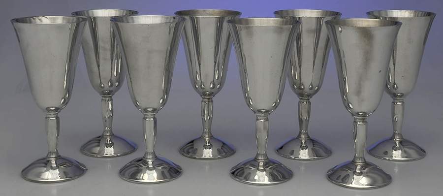 PLO3 (Silverstone, Hollowware) Water Goblet - Set of 8 by Plator-1