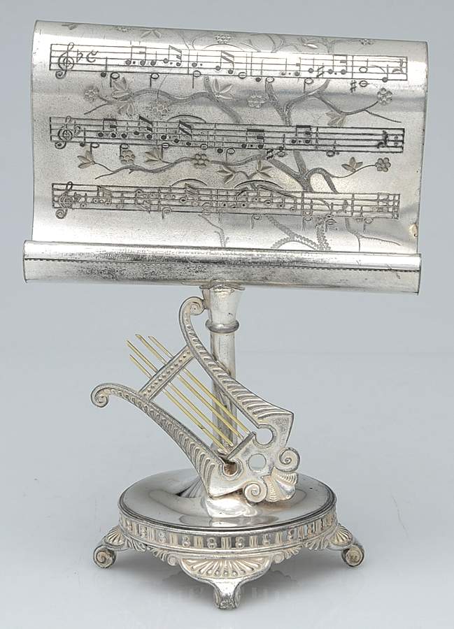 1427 (Silverplate, Hollowware) Harp Stand by Pairpoint Mfg Co-1