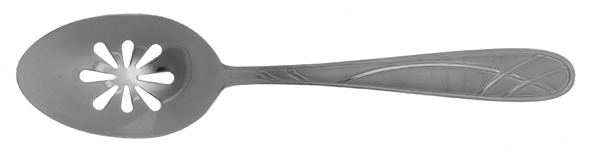 Hoopla Frost (Stainless) Pierced Tablespoon (Serving Spoon) by Pfaltzgraff-1
