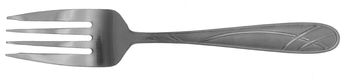 Hoopla Frost (Stainless) Medium Solid Cold Meat Serving Fork by Pfaltzgraff-1