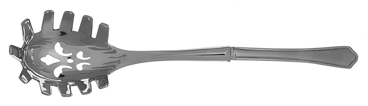 Capri Frost (Stainless) Pasta Server with Stainless Bowl HC by Pfaltzgraff-1