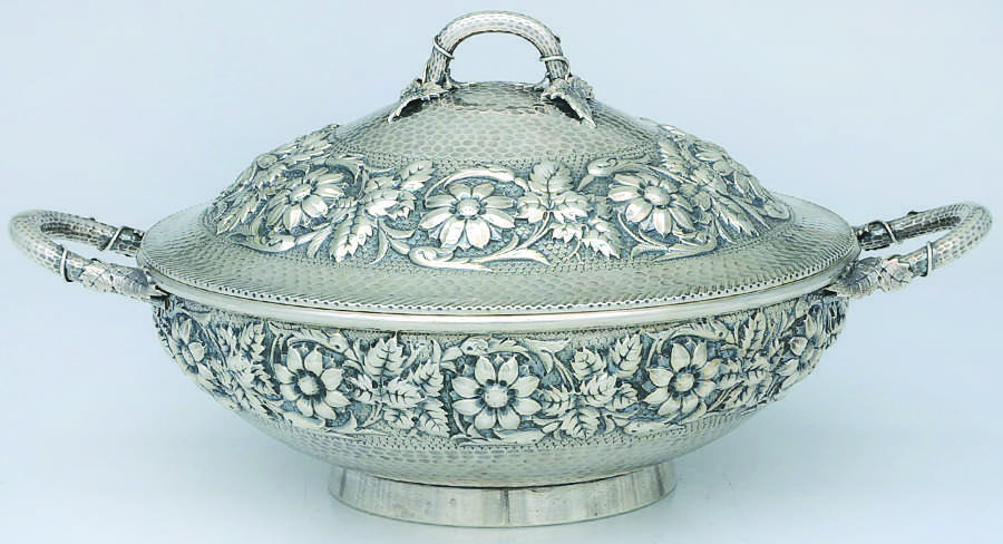 647 (Sterling, Hollowware) 8" Round Covered Vegetable by Peter L. Krider-1