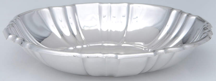 Old English-Plain (Sterling, Hlwr) 6" Bon Bon Bowl by Poole Silver -1