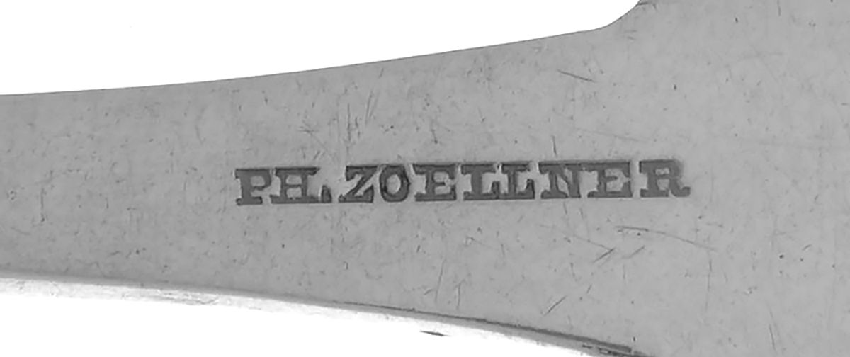 Coin Silver Flatware Fork - Set of 8 by Ph Zoellner-3