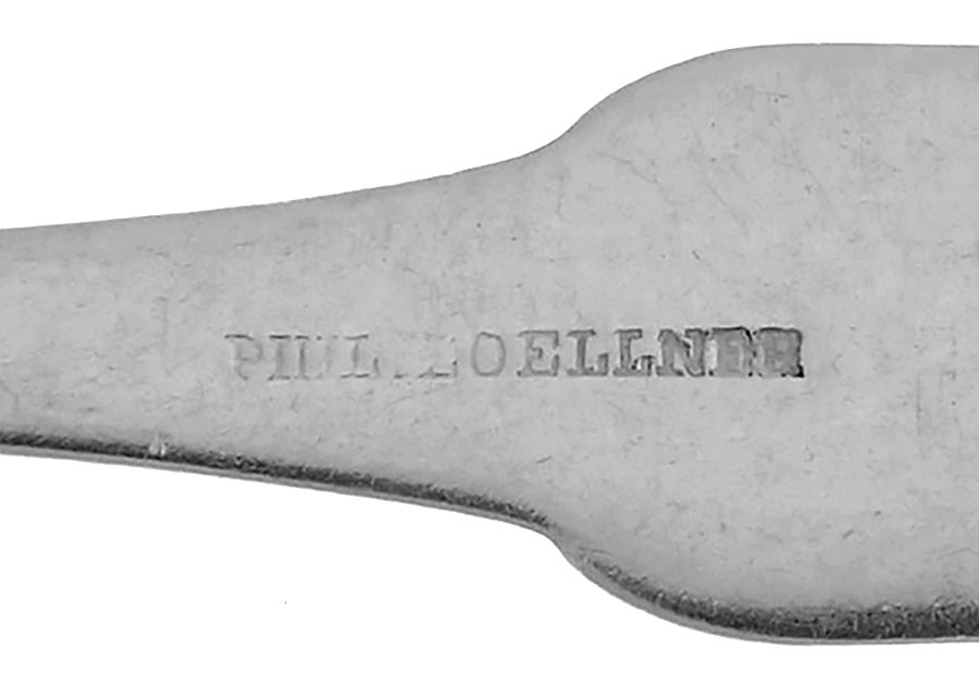 Coin Silver Flatware Tablespoon (Serving Spoon) by Ph Zoellner-2