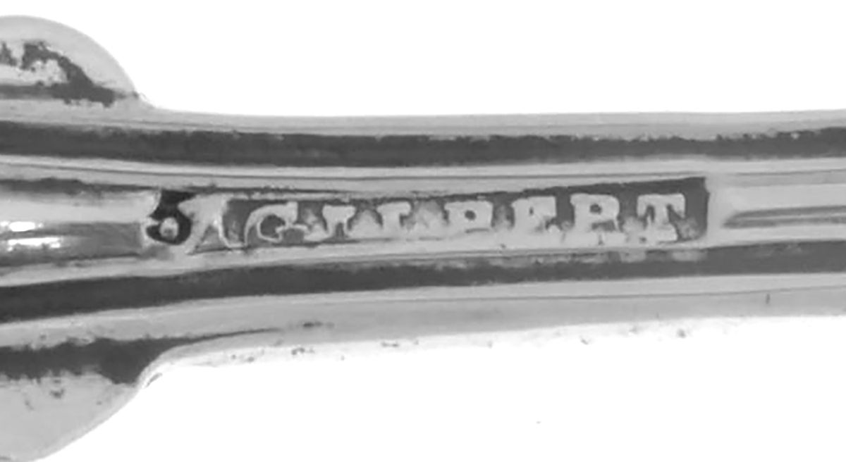 Coin Silver Flatware Master Salt Spoon by Philo B. Gilbert-3