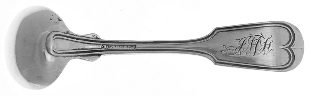 Coin Silver Flatware Master Salt Spoon by Philo B. Gilbert-2