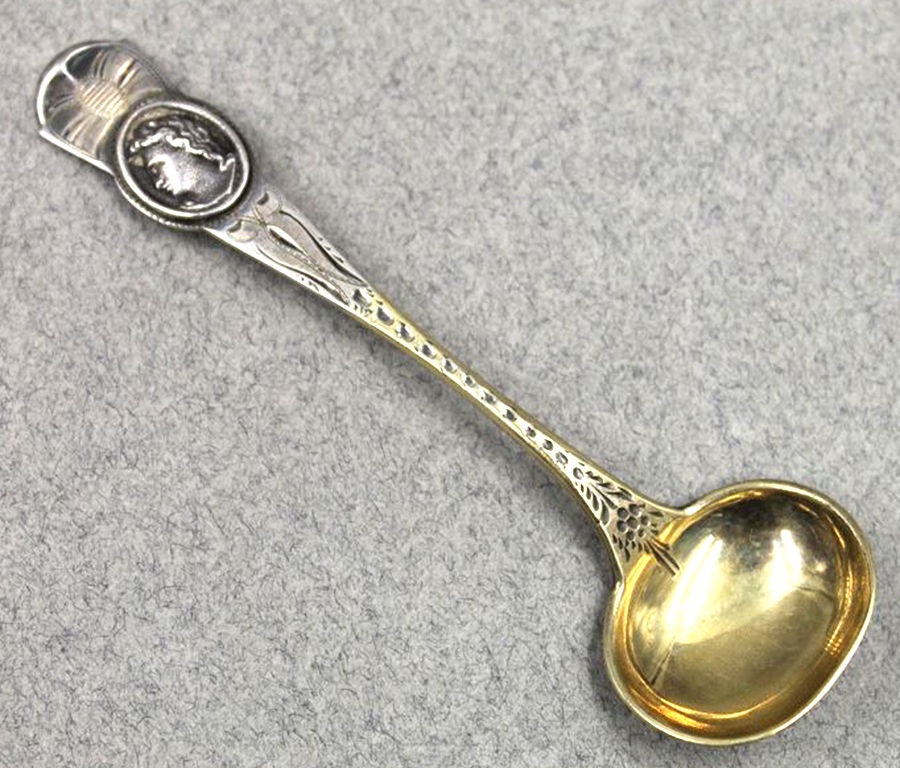 Medallion (Coin) Master Salt Spoon by Peter L. Krider-1