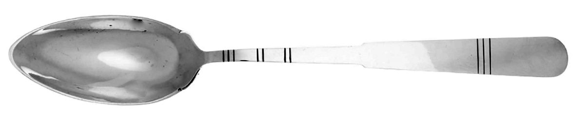 PMQ2 (Sterling) Large Solid Dressing Spoon by Potter and Mellen-1