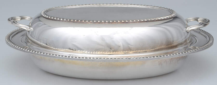 1892 (Silverplate, Hollowware) Double Vegetable Bowl by Poole Silver -1