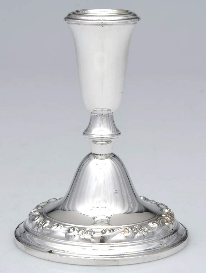 40 (Sterling, Hollowware) Weighted Candleholder by Poole Silver -1