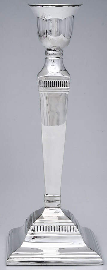 Maxwell Hotel (Silverplate, Hollowware) 11" Candlestick by Pottery Barn-1