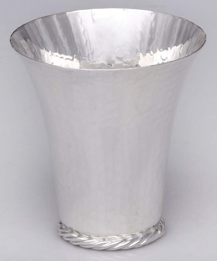 Rope (Sterling, Hollowware) Kiddush Cup (Goblet) by Pampaloni-1