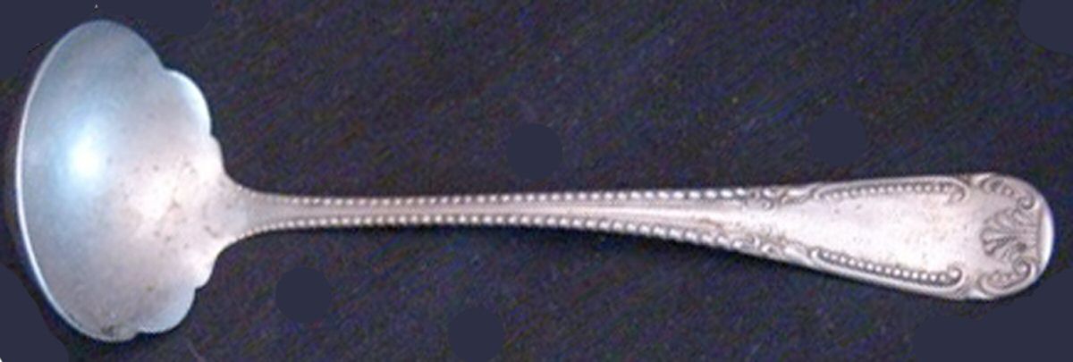 QVM1 (Silverplate) Solid Piece Cream Ladle by Quaker Valley Mfg Co-1