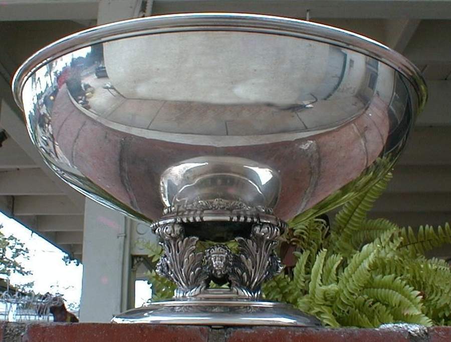 A9251 (Sterling, Hollowware) 10" Round Pedestal Centerpiece by Quaker Silver Co Inc-1