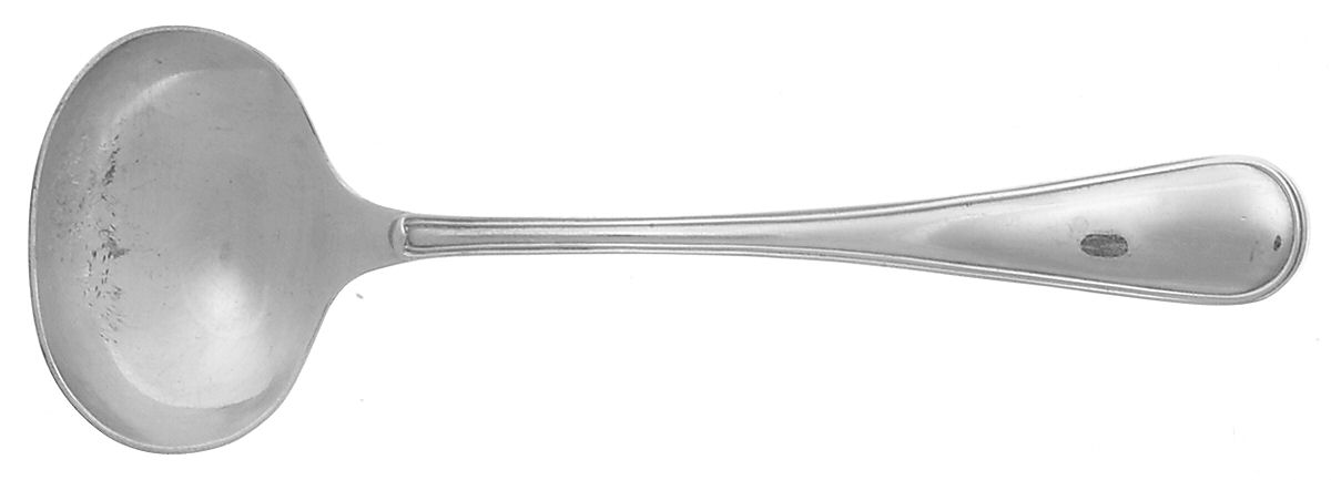 Old English Thread (Silverplate) Solid Gravy Ladle by Roberts & Belk-1
