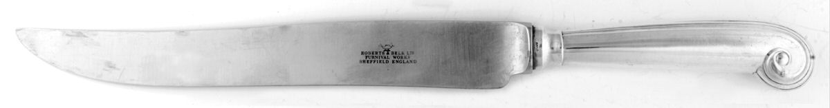 Onslow (Silverplate) Large Stainless Blade Roast Carving Knife by Roberts & Belk-1