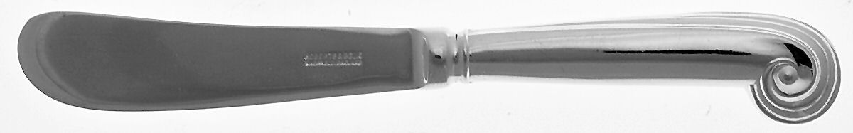 Onslow (Silverplate) Solid Handle Paddle Butter Spreader by Roberts & Belk-1