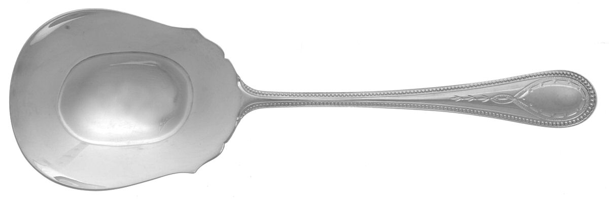 Hester Bateman (Silverplate) Solid Serving Spoon by Roberts & Belk-1