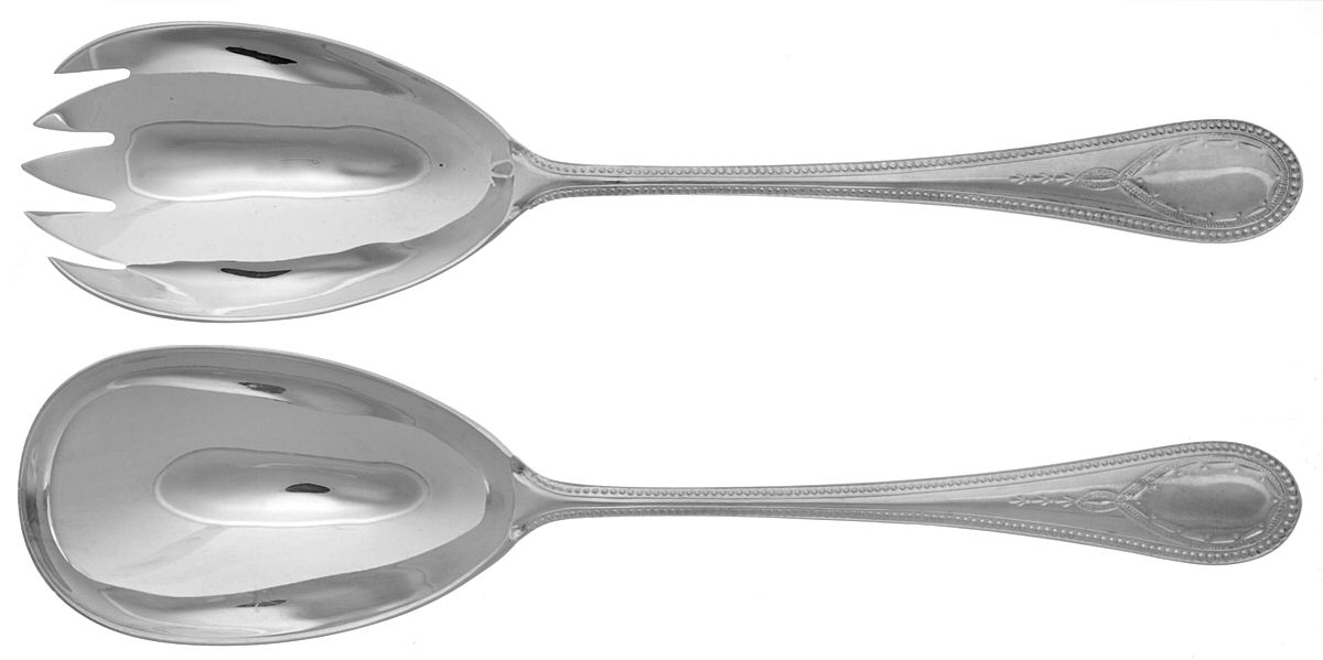 Hester Bateman (Silverplate) (2 Pc) Solid Salad Set by Roberts & Belk-1