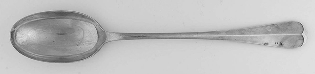 Rattail (SILVERPLATE) Large Solid Dressing Spoon by Roberts & Belk-1