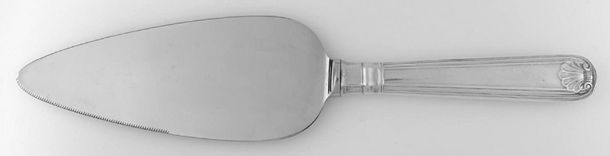 Fiddle Thread & Shell (Silverplate) Pie Server with Stainless Blade by Roberts & Belk-1