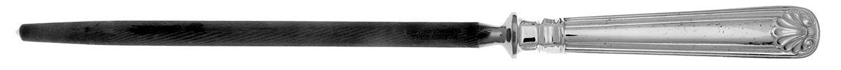 Fiddle Thread & Shell (Silverplate) Large Roast Steel Rod Knife Sharpener by Roberts & Belk-1