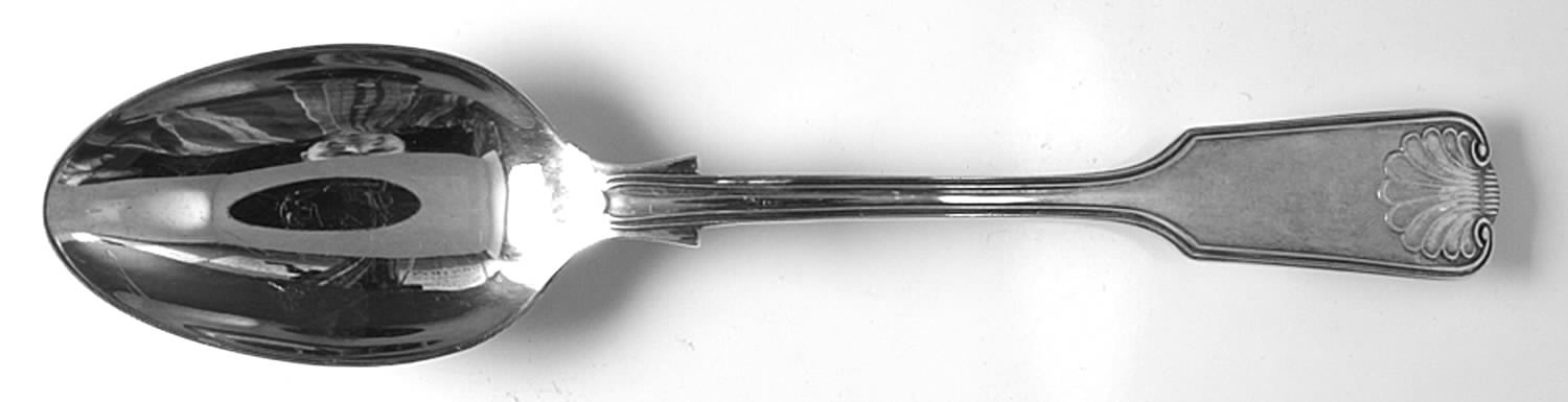 Fiddle Thread & Shell (Silverplate) Place/Oval Soup Spoon by Roberts & Belk-1