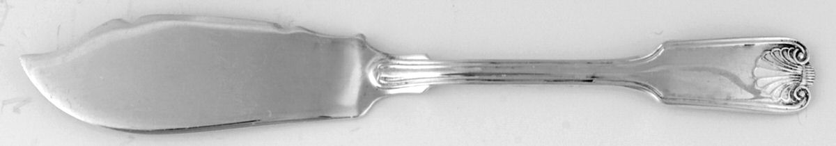 Fiddle Thread & Shell (Silverplate) Individual Hors D'Oeuvre-Butter Knife HollowHandle by Roberts & Belk-1