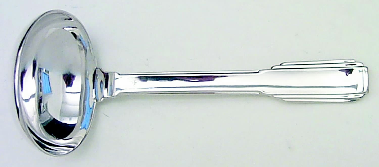 Art Deco (Silverplate) Solid Gravy Ladle by Ricci (Argentieri)-1