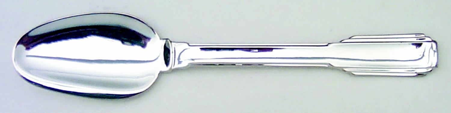Art Deco (Silverplate) Individual Sauce Spoon, Solid Piece by Ricci (Argentieri)-1