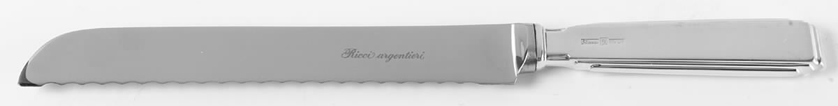 Art Deco (Silverplate) Cake Knife with Stainless Blade by Ricci (Argentieri)-1