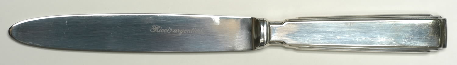 Art Deco (Silverplate) Modern Hollow Knife by Ricci (Argentieri)-1
