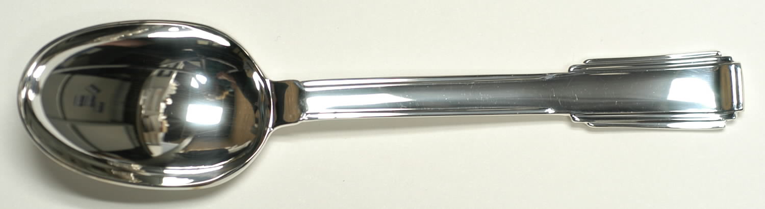 Art Deco (Silverplate) Place/Oval Soup Spoon by Ricci (Argentieri)-1