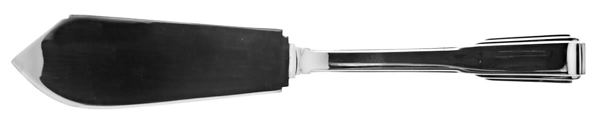 Art Deco (Silverplate) Large Solid Fish Serving Knife by Ricci (Argentieri)-1