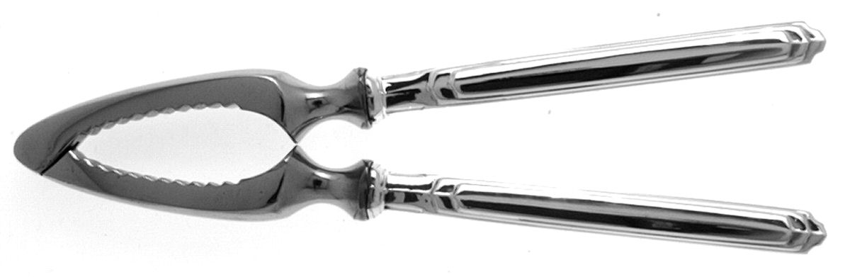 Art Deco (Silverplate) Stainless Grip Nut Cracker by Ricci (Argentieri)-1