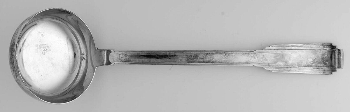 Art Deco (Silverplate) Solid Soup Ladle by Ricci (Argentieri)-1
