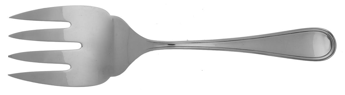 Ascot (Silverplate) Large Solid Fish Serving Fork by Ricci (Argentieri)-1