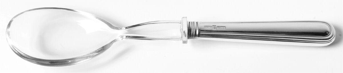 Ascot (Silverplate) Salad Serving Spoon with Plastic Bowl by Ricci (Argentieri)-1
