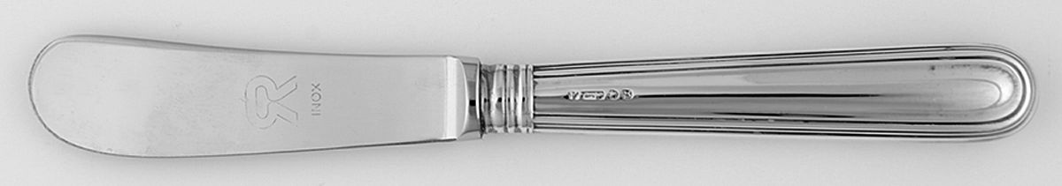 Ascot (Silverplate) Butter Spreader Hollow Hdl-Paddle/Stainless Blade by Ricci (Argentieri)-1