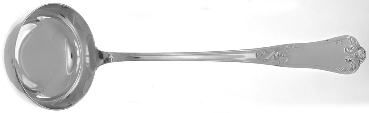 Bernini (Silverplate) Solid Soup Ladle by Ricci (Argentieri)-1