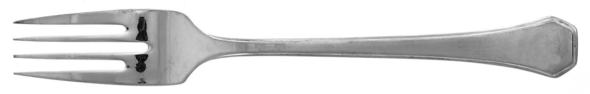 Braque (Silverplate) Individual Solid Fish Fork by Ricci (Argentieri)-1
