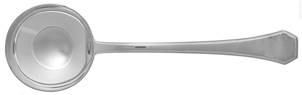 Braque (Silverplate) Round Bowl Soup Spoon (Cream Soup) by Ricci (Argentieri)-1