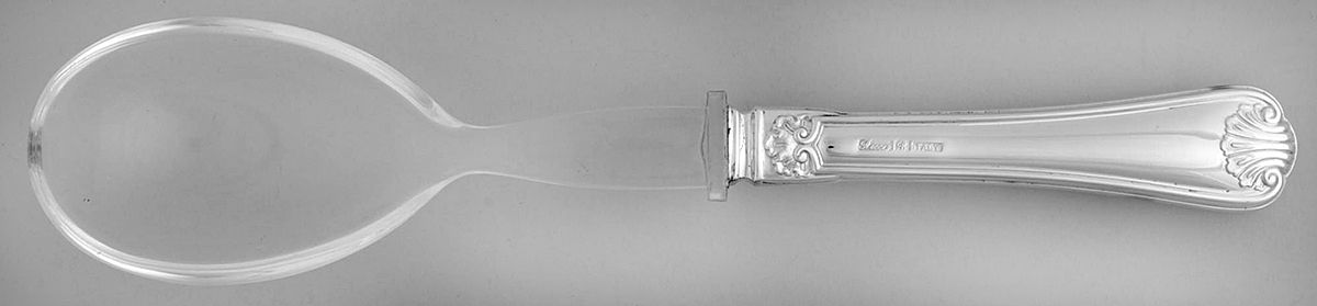 Cellini (Silverplate) Salad Serving Spoon with Plastic Bowl by Ricci (Argentieri)-1