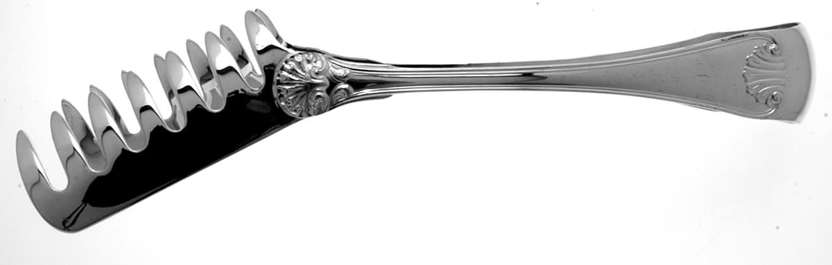 Cellini (Silverplate) Pasta Tongs, Solid Piece by Ricci (Argentieri)-1
